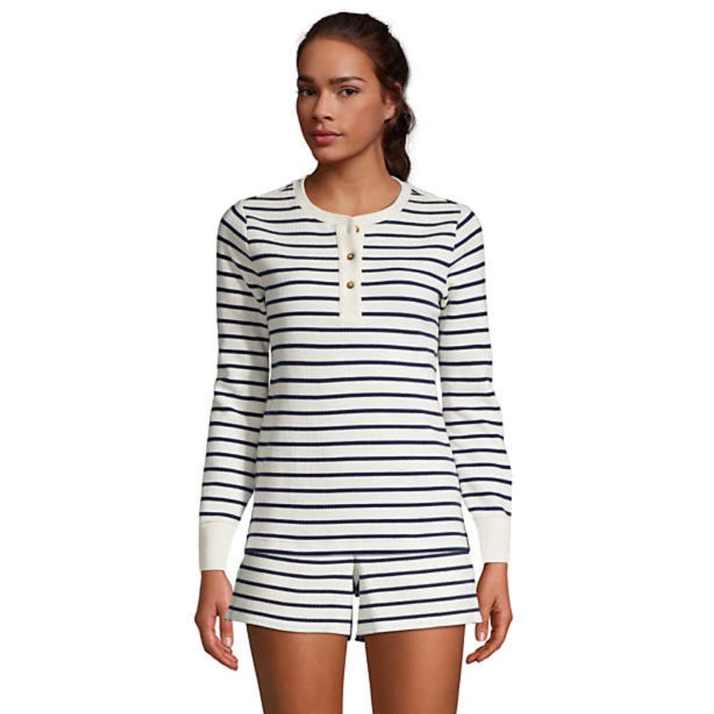Lands’ End Waffle Henley Shirt